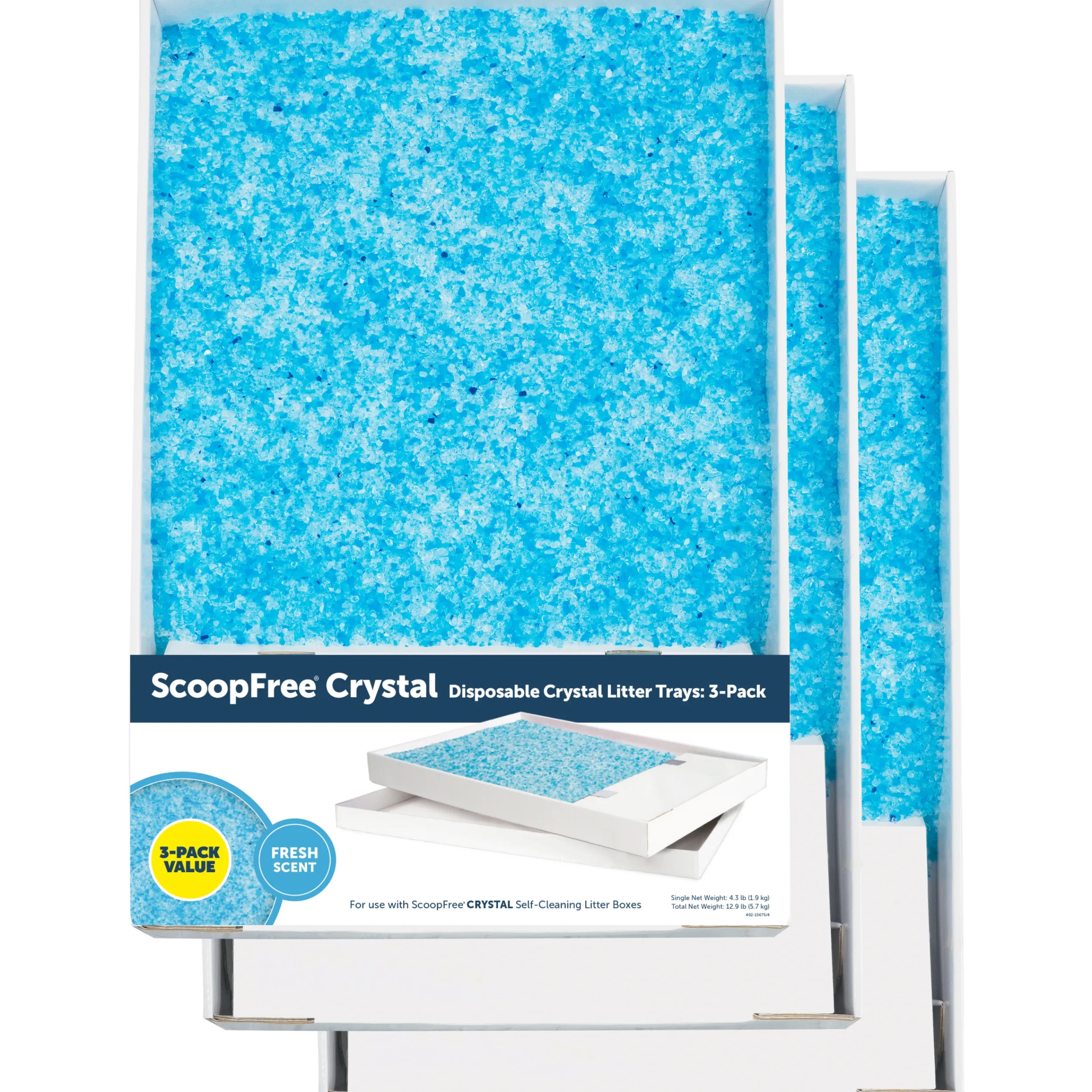 Sale PetSafe ScoopFree® Crystal Disposable Litter Tray, Fresh Scent, 3-Pack