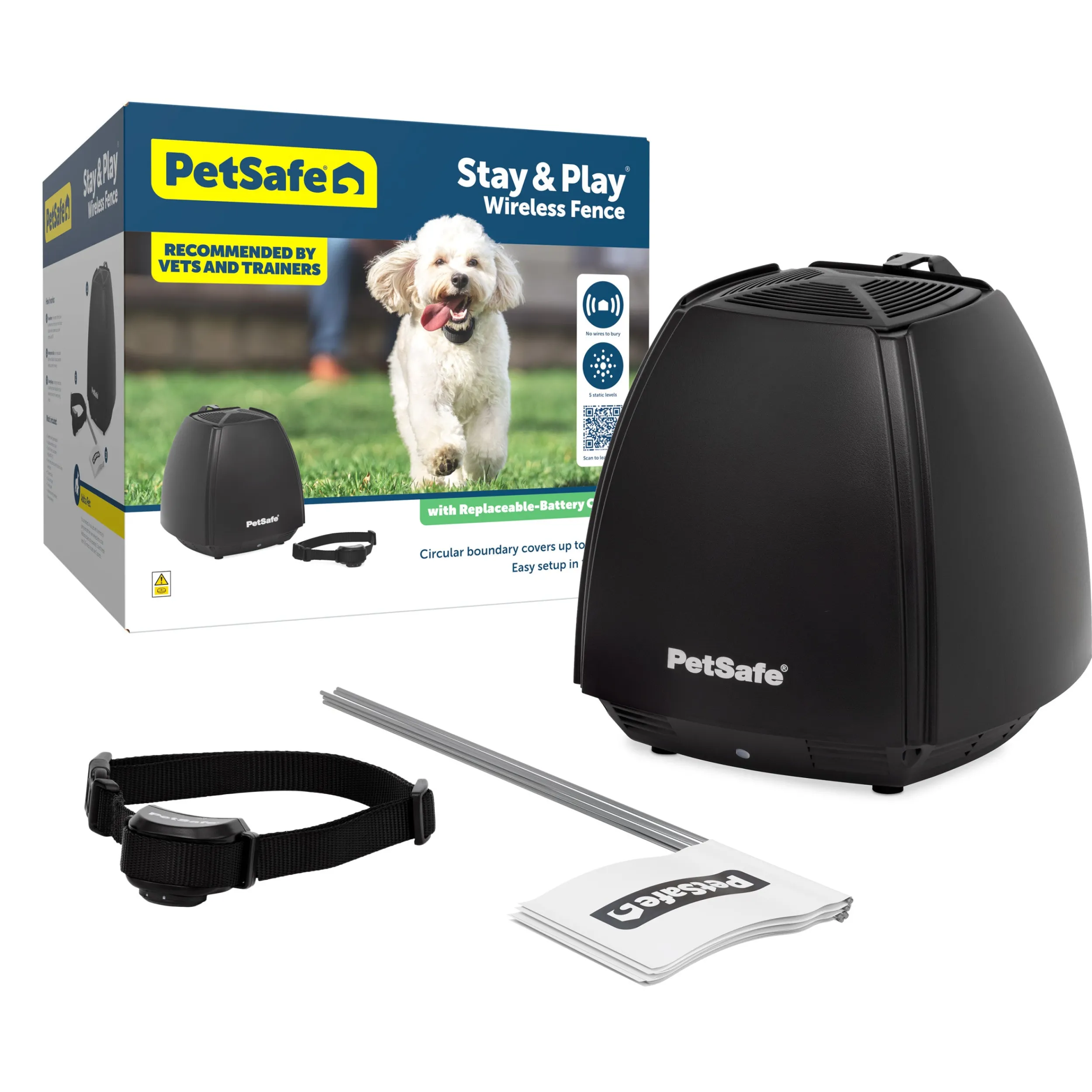 New PetSafe Stay & Play® Wireless Fence with Replaceable Battery Collar